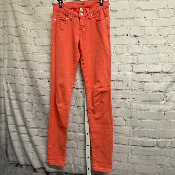 REBECCA MINKOFF - Orange Pink Sherbert Skinny Jeans - Picture 1 of 7